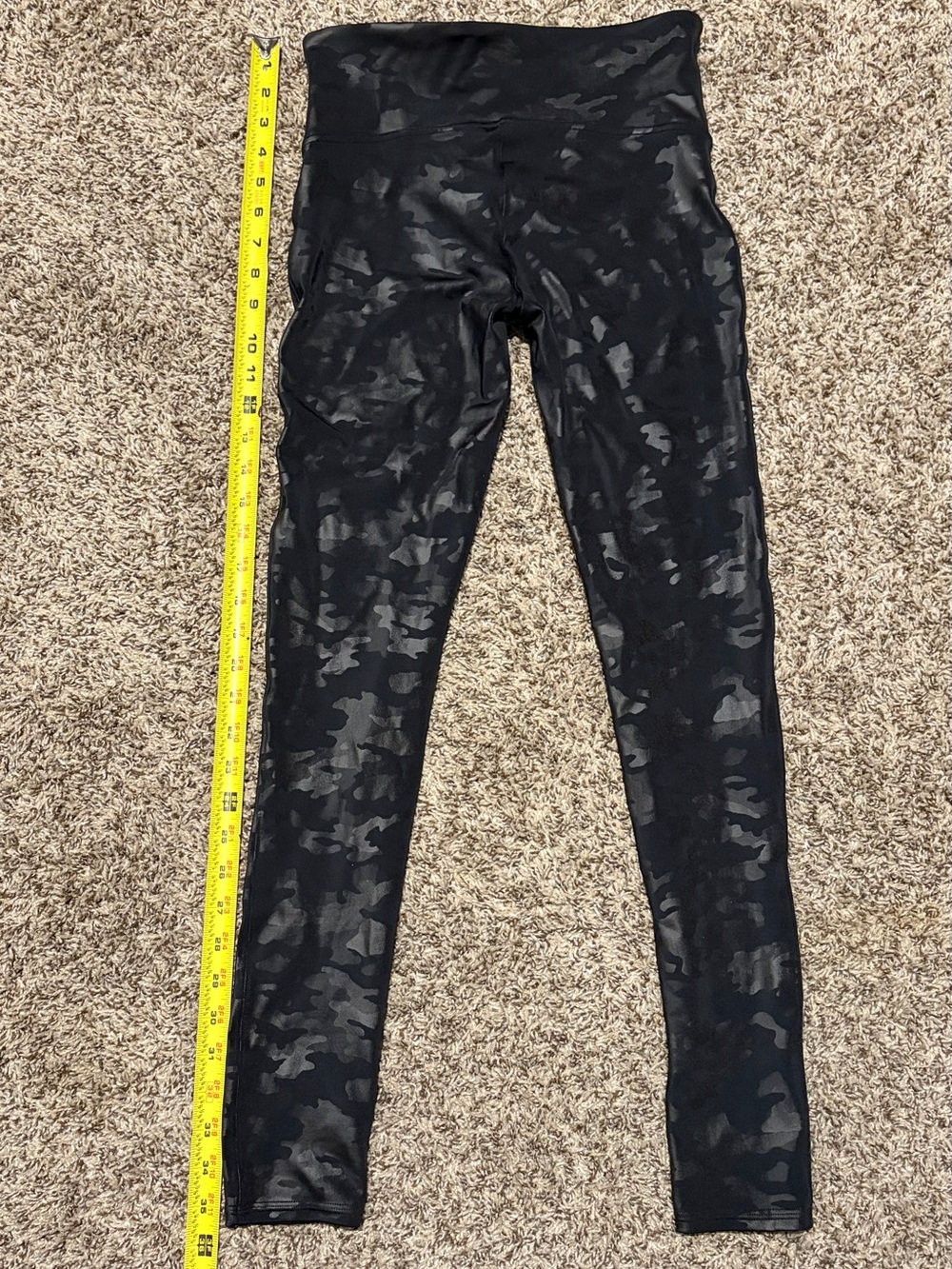 SPANX Black Camouflage High-Waist Jeggings Size Medium - Picture 5 of 5